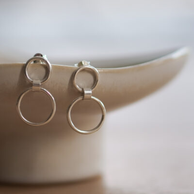 Silver earring Hoop II