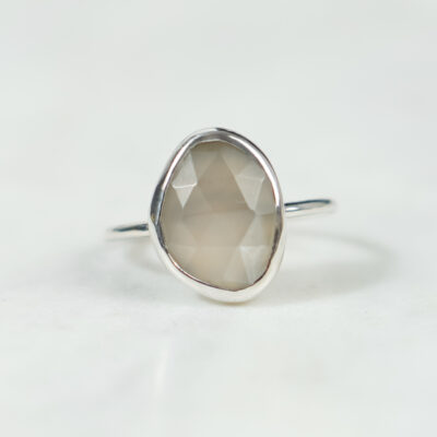 Ring with Gray Moonstone