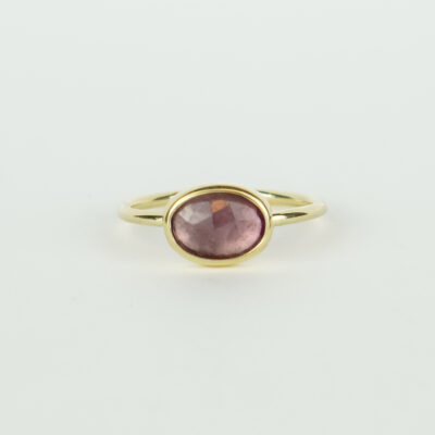 Ring with purple-pink Tourmaline