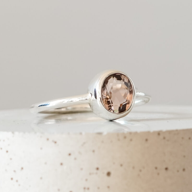 Ring bleek roze Toermalijn